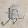 Ganchos fuertes de acero inoxidable con adhesivo para cocina y baño, colgadores de toallas y abrigos, percheros estables montados en la pared, no requiere taladrar