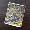 Gran cielo negro pintado a mano dorado Thangka pintura núcleo Zakilam Dios negro de la riqueza Pintura del dios amarillo de la riqueza Thangka pintura núcleo lienzo especial