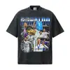 Camiseta Pura de Algodón Nueva para Hombre 2026 Transfronteriza Cristiano Ronaldo, Estilo Retro Americano, Cuello Redondo, Hombro Caído, Peso Pesado, Corte Holgado, Versátil Camiseta de Manga Corta para Hombre