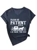 Por favor, tenga paciencia. Amazon Ebay Sitio Independiente Camiseta de Manga Corta con Cuello en V de Moda y Única para Mujer