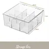 Caja de Almacenamiento para Tarjetas de Juego con Compartimentos Extraíbles, Caja de Tarjetas de Gran Capacidad, Organizador de Cables de Datos, Tipo Cajón Transparente