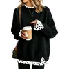 Sudadera gruesa de manga larga con bloques de color para mujer de Amazon, serie con stock a largo plazo, superventas de otoño/invierno, estilo casual para parejas