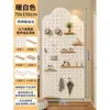 Tablero Decorativo de Entrada Sala de Estar Bastidor de Hilos para Máquina de Coser Tablero Perforado de Madera Maciza Montado en Pared Estante de Exhibición para el Hogar
