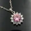 Colar de Girassol Estilo Coreano Clássico Luxo Leve Acessório Mais Vendido Primavera e Verão Decote Baixo Versátil Colorido Corrente para Clavícula com Diamantes Atacado em Estoque