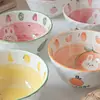 Tazón Ins de Aspecto Elevado Vajilla Creativa Espesado Anti-quemaduras Bol de Arroz Bol de Postre Dibujos Animados Lindo Popular Combinación de Tazones
