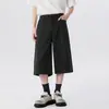 Calças Sociais Casuais Novas de Verão com Cintura Alta e Resistentes a Amassados para Homens e Mulheres Altos, Calças Pantalona Retas Cropped Versáteis Unissex Tendência