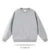Sudadera de cuello redondo de forro polar engrosado de 350 g, corte holgado y cálida, color liso, unisex, personalizable con impresión de logotipo