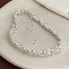 Colar Flor de Zircônia Banhado a Ouro Real Casual Simples Versátil para o Dia a Dia Corrente para Clavícula Colar com Toque de Luxo Leve