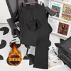 Nuevos Pantalones de Terciopelo de Pierna Ancha, Ajustados, Sueltos y de Moda para Otoño e Invierno 2025, de Cintura Alta, Estrechos, de Traje, Rectos, Casuales para Hombre