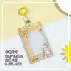 Conjunto de porta-crachá de estudante com cartão deslizante, cartão transparente de campus, bolsa para cartão de refeição, conjunto de identificação com foto love bean, capa protetora, atacado para homens e mulheres