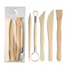 Conjunto de 5 Peças para Escultura em Argila Cerâmica de Madeira Transfronteiriça Ferramenta de Carimbo DIY para Artesanato em Argila Conjunto de Ferramentas do Fabricante