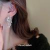 Pendientes de borla de hoja de circón con aguja de plata, pendientes de viento rojo de red de alto sentido, diseño personalizado, pendientes de lujo franceses al por mayor