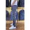 Llegada Nueva 2023 Jeans Acortados Moda Masculina Estilo Coreano Verano Delgados Ajustados Skinny
