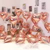 Globos de Papel de Aluminio en Forma de Corazón de 18 Pulgadas para Decoración de Bodas, Fiesta del Día de San Valentín, Globos de Corazón Flotantes al por Mayor