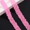 Cinta de Doble Cara de Color Adhesivo Termofusible Tira de Diamantes de Perlas de Arroz de 3 mm Cinta de Diamantes Ancha de 1.5 cm Pegatina de Cristal para Zapato Bolsa