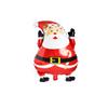 Decoração de festa de Natal bonito dos desenhos animados Papai Noel boneco de neve Handheld Stick Balão de filme de alumínio inflável redondo para crianças