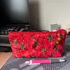 Bolsa de Lápices Estampada con Encaje Ins Simple y Fresca para Chicas Bolsa de Papelería Almacenamiento de Aspecto Elegante Estudiante Bolsa de Lápices de Gran Capacidad