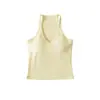Ry25212-25 Nuevo Estilo Otoñal Estilo Europeo y Americano Top Básico Ajustado con Copas y Tirantes Finos Camisola Pequeña
