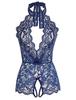 Produtos transfronteiriços Europa e Estados Unidos comércio exterior lingerie sexy renda sexy vazada body com abertura no pescoço fabricantes de lingerie atacado