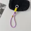 Adecuado para todo tipo de accesorios para fundas de teléfono móvil, decoraciones colgantes para mochila, cara sonriente, color sólido, cuerda corta con colgante para tarjeta