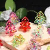 Cuentas de Árbol de Navidad de Lunares Acrílicas de Doble Cara para Cadena de Teléfono Móvil DIY Llavero Adornos de Navidad Cuentas Colgantes