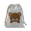 Bolsa de lino con cordón de transferencia térmica DIY cambio maquillaje bolsa con cordón material en blanco personalizado mayoreo