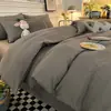 Juego de Sábanas de Color Sólido de Cuatro Piezas, Funda Nórdica, Juego de Ropa de Cama Individual para Dormitorio de Estudiantes de Tres Piezas, Venta al por Mayor, Comercio Exterior, Transfronterizo