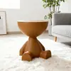 Mesa de Centro Creativa Estilo Crema Personalizada para Uso Doméstico, Mesa Lateral para Sofá de Sala de Estar, Mesa Redonda Pequeña Móvil, Mesa Pequeña de Noche para Dormitorio