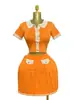 2025 Moda de Comércio Exterior Transfronteiriço Simples Gola Polo Botão de Metal Cardigã Saia Plissada Conjunto de Duas Peças Tricotado