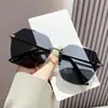Transmisión en Vivo de Nuevas Gafas de Sol de Lujo Más Vendidas para Mujer, Gafas de Sol Antivaho de Borde Cortado Sin Marco de Gama Alta, Venta al por Mayor