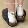 Calcetines Cortos de Verano para Mujer con Diseño de Orejas de Perro, Cintura Baja, Resistentes al Olor, Versátiles, Estilo Delgado, Boca Baja, Calcetas Tipo Barco para Mujer