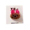 Presilha lateral de pelúcia de urso de desenho animado fofa para cabelo feminino coque traseiro tamanho pequeno grampo quebrado grampo de laço acessório de cabelo