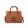 Bolsa pequena de alta qualidade 2022 nova moda portátil estilo ocidental bolsa feminina design retrô de palha transversal bolsa quadrada pequena