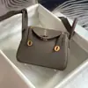 Hilo de Cera Mini Bolso Lindy Piel de Vaca TC Cuero Genuino Mini Bolso de Doctor Monedero de Hombro Cruzado para Mujer Exquisito y Compacto