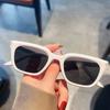 Gafas de sol retro azules para mujer, alta calidad, forma cóncava, montura cuadrada pequeña, gafas de sol anti-ultravioleta, cara redonda de moda en internet