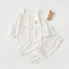 Ropa de verano para bebés niñas, Clase A, 6-12 meses, traje de aire acondicionado para bebés, conjunto de dos piezas, verano fino de algodón puro