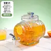 Botella de vidrio para licor infusionado con grifo, barril de cerveza, refrigerador de bebidas de té de frutas, jarra de agua fría, popular contenedor de cola para jugo