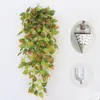 Trepadeiras artificiais com folhas de plástico, adequadas para pendurar na parede interna, plantas pendentes e cestos suspensos.
