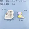 Molde de Silicona de Dinosaurio de Dibujos Animados para Arcilla DIY Hecho a Mano Molde para Decoración de Pasteles de Fondant Silicona de Grado Alimenticio Resistente a Altas Temperaturas