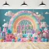 Fondo de Tela para Cumpleaños Infantil de Unicornio Transfronterizo Fiesta Banner de Comercio Exterior de Amazon Tela de Fondo para Fotografía Accesorios para Fotos