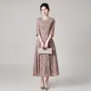 Vestido Elegante Sudeste Asiático Transfronteiriço 2026 Novo Cor Sólida Apresentador Vestido para Uso Diário Fonte de Suprimento Ebay