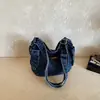 Bolsa Feminina Jeans Fosco 2026 Novo Estilo Alça Larga Moda Casual Grande Capacidade Simples Uma Alça Transversal Tote Bag