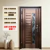 Puerta de Entrada Antirrobo Personalizada Bronce Antiguo Oro Cepillado, Puerta de Arte de Aluminio para Patio, Puerta de Aluminio Ventilada Tallada, Puerta de Patio para Villa