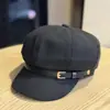 2026 Nueva Moda Británica Retro Versátil Octagonal para Mujer, Gorra de Periodista Adelgazante, Boina, Tendencia