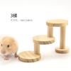 Brinquedo de hamster escadas de madeira maciça escadas de pinho escada plataforma giratória pilha de árvore suprimentos de paisagismo urso dourado