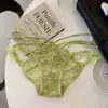 Aleteo de Alas de Mariposa~ Bragas de Encaje Sexy de Estilo Francés para Mujer, Diseño de Campana Hueca, Atractivos Transpirables de Algodón Puro en la Entrepierna