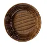 Prato de Frutas Oval de Rattan Sintético, Cesta de Lanches de Barraca de Hotel, Bandeja de Lanches Trançada Criativa