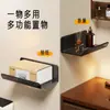 Soporte para Limpiador de Lavabo de Baño Caja de Almacenamiento de Montaje en Pared sin Perforaciones para Toallas Faciales, Artículos de Tocador, Toallitas Húmedas