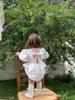 Ropa de Verano para Bebé Estilo Coreano Estilo Extranjero Ropa Enteriza para Bebé Manga Burbuja Ropa para Gatear Primer Año Banquete de los Cien Días Ropa Ha de Princesa