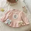 Sudadera con Forro Polar de Invierno 2026 para Niños Otoño Invierno Versátil para Niñas Encaje Ropa Cálida Capa Base Engrosada Bebé